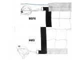 Сетка волейбольная профессиональная 9.5х1м, нить3,5мм ПП, яч.10см FS-V-№7 белая