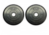 Диски обрезиненные d26 2x2,5кг MB Barbell Atlet MB-AtletB26-2,5 черный