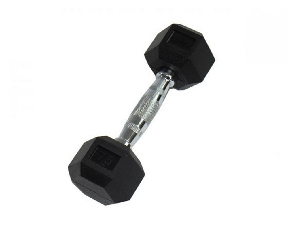 Гантель 10кг Perform Better Rubber Encased Hex Dumbbells 4137-10\BK-10-00 1000_800