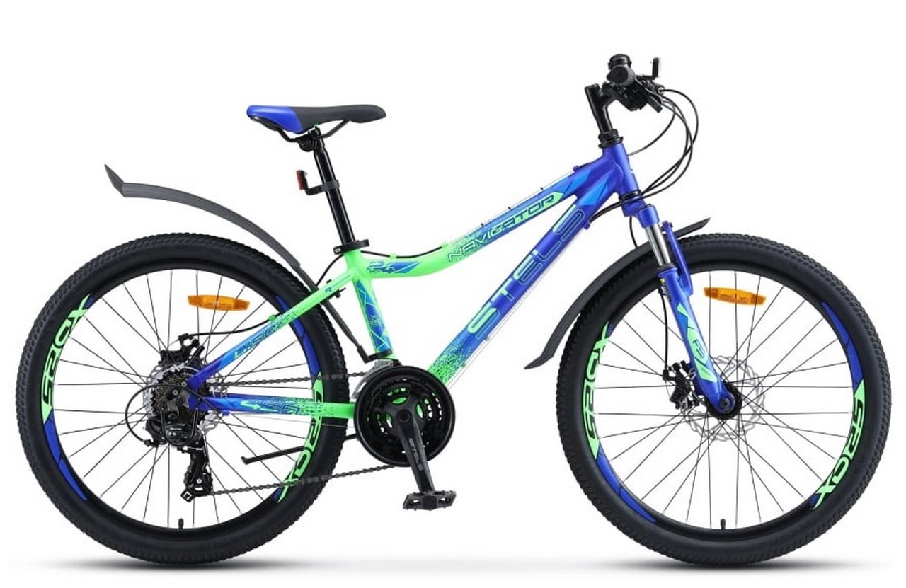 Велосипед 24" Stels Navigator  450 MD V030 Синий\Неоновый-зеленый (м) (LU093466) 34239 1280_831