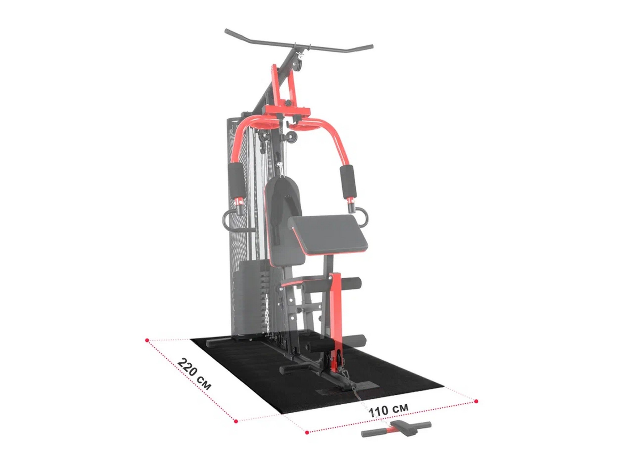 Коврик для кардиотренажеров 220x110x0,6см UnixFit No logo MAT110220PNL 2000_1500