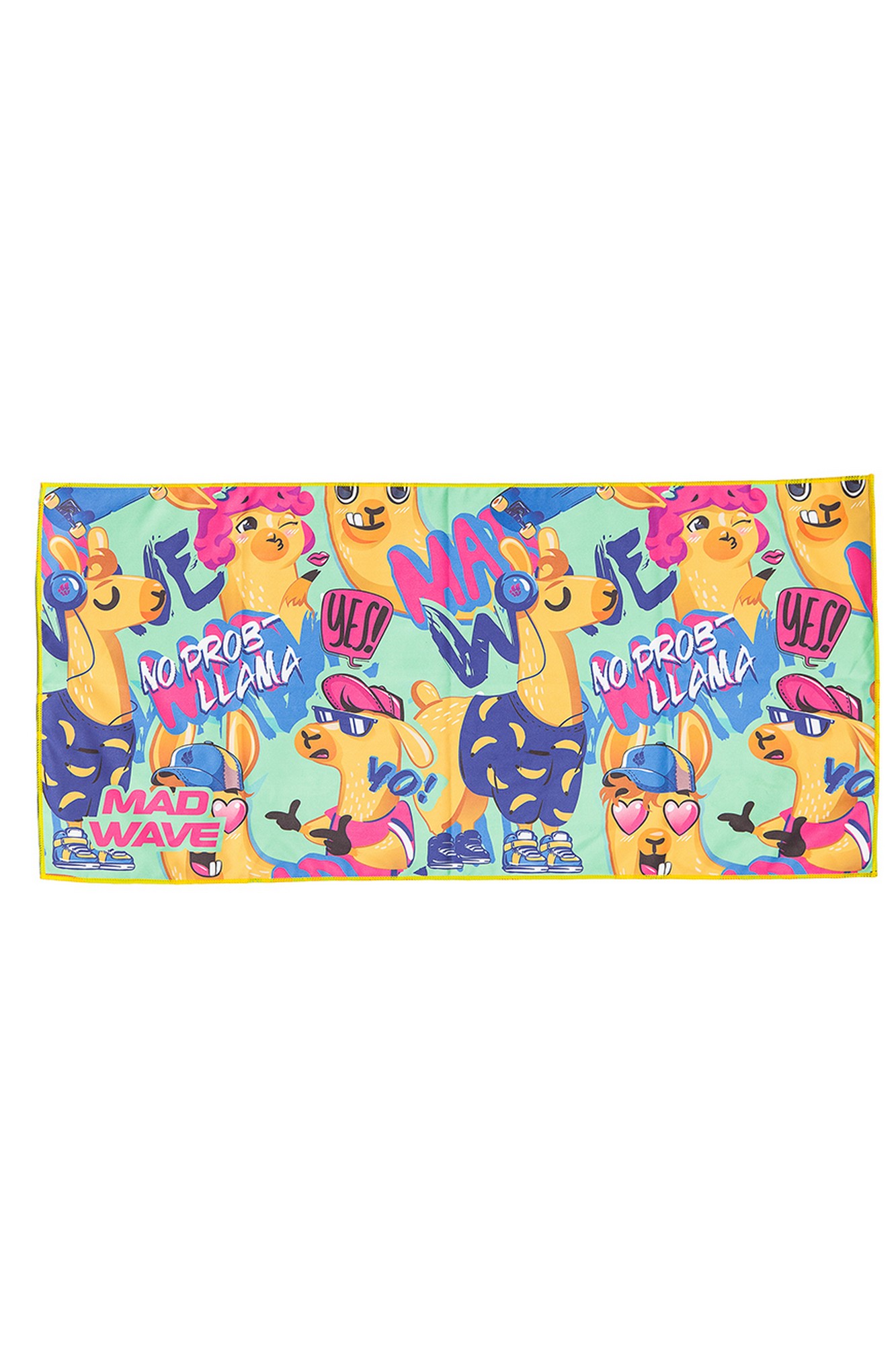 Полотенце из микрофибры Mad Wave Microfiber Towel LLAMA M0761 03 1 16W зеленый 1333_2000